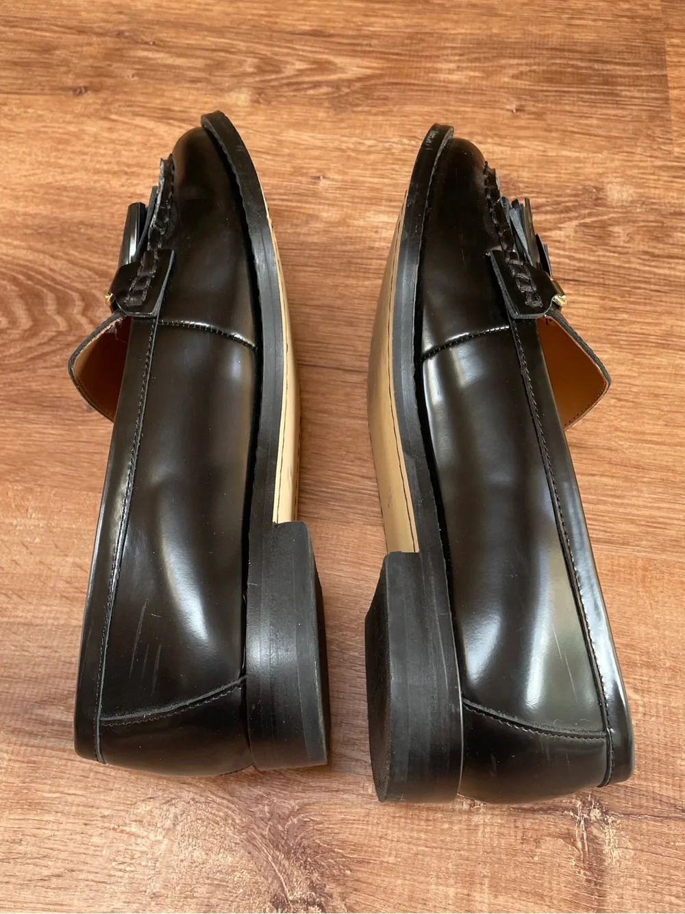 Talbots‎ Womens Laura Tassel Loafers Leather Size 6.5 Black Preppy Penny